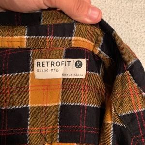 Medium yellow black flannel